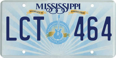 MS license plate LCT464