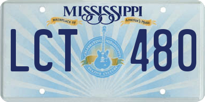 MS license plate LCT480