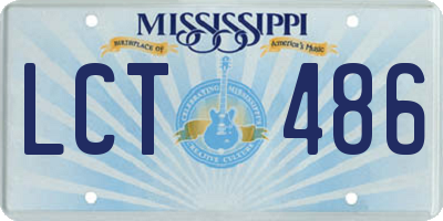MS license plate LCT486