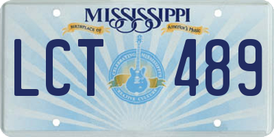 MS license plate LCT489