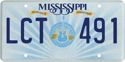 MS license plate LCT491