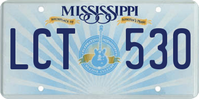 MS license plate LCT530