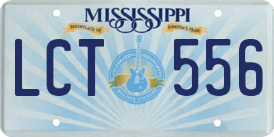 MS license plate LCT556
