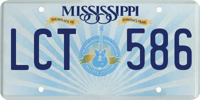 MS license plate LCT586