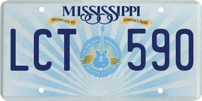 MS license plate LCT590