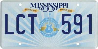 MS license plate LCT591