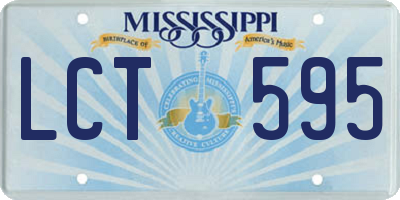 MS license plate LCT595