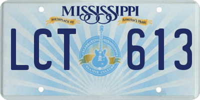 MS license plate LCT613