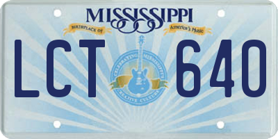 MS license plate LCT640