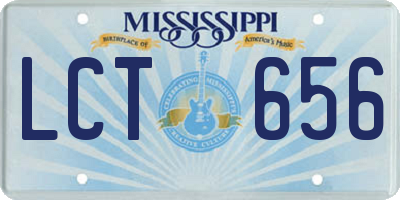 MS license plate LCT656