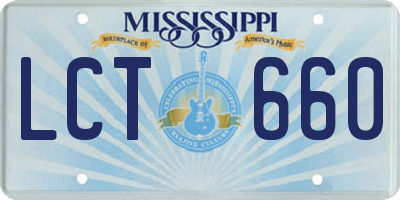 MS license plate LCT660