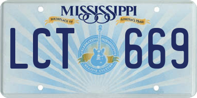 MS license plate LCT669