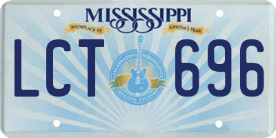 MS license plate LCT696