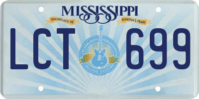MS license plate LCT699