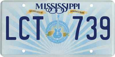 MS license plate LCT739