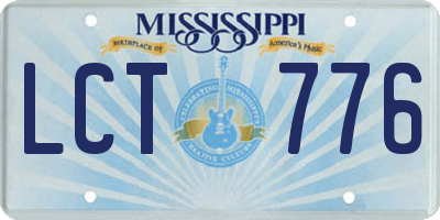 MS license plate LCT776