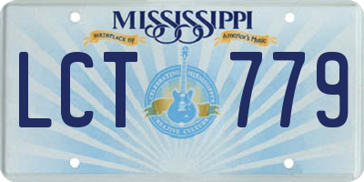 MS license plate LCT779