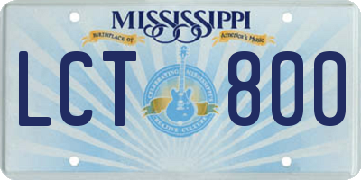 MS license plate LCT800