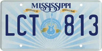 MS license plate LCT813