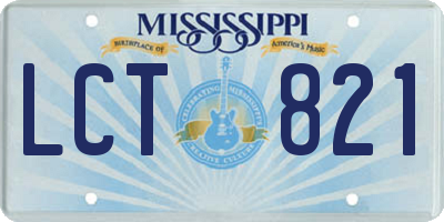 MS license plate LCT821
