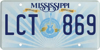 MS license plate LCT869
