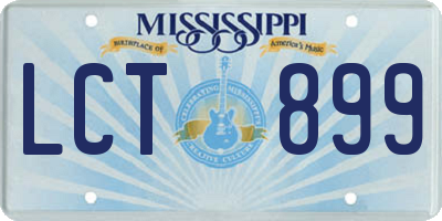 MS license plate LCT899