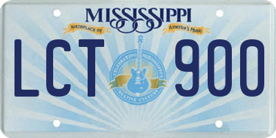 MS license plate LCT900