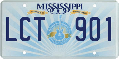 MS license plate LCT901