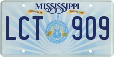 MS license plate LCT909