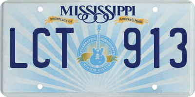 MS license plate LCT913
