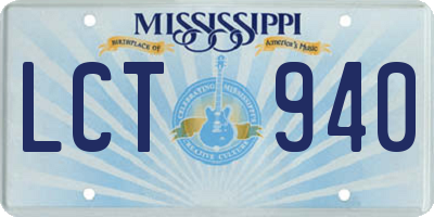 MS license plate LCT940