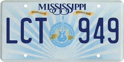 MS license plate LCT949