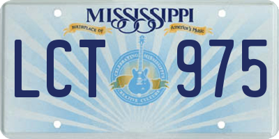 MS license plate LCT975