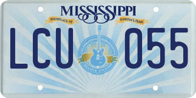 MS license plate LCU055