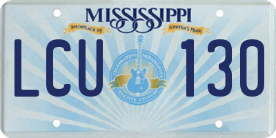 MS license plate LCU130