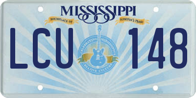 MS license plate LCU148