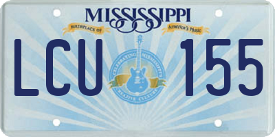 MS license plate LCU155