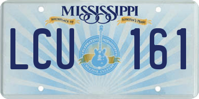 MS license plate LCU161