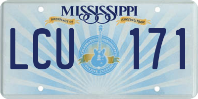 MS license plate LCU171