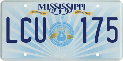 MS license plate LCU175