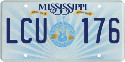 MS license plate LCU176