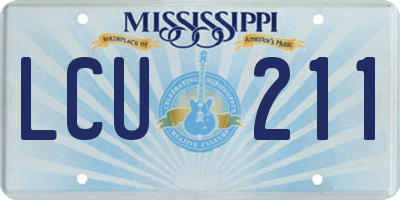 MS license plate LCU211