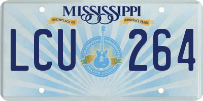 MS license plate LCU264