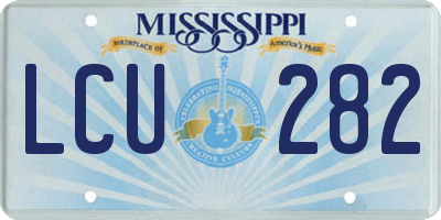 MS license plate LCU282