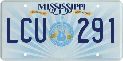 MS license plate LCU291