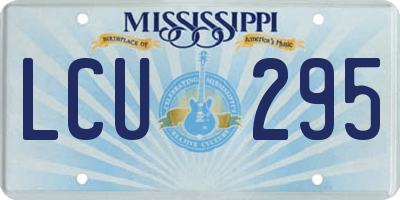 MS license plate LCU295
