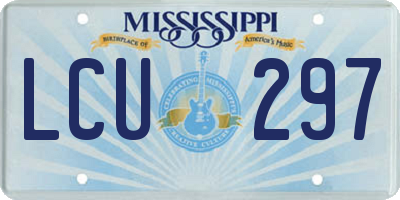 MS license plate LCU297