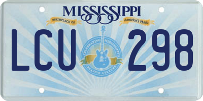 MS license plate LCU298