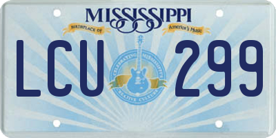 MS license plate LCU299