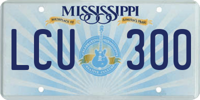 MS license plate LCU300